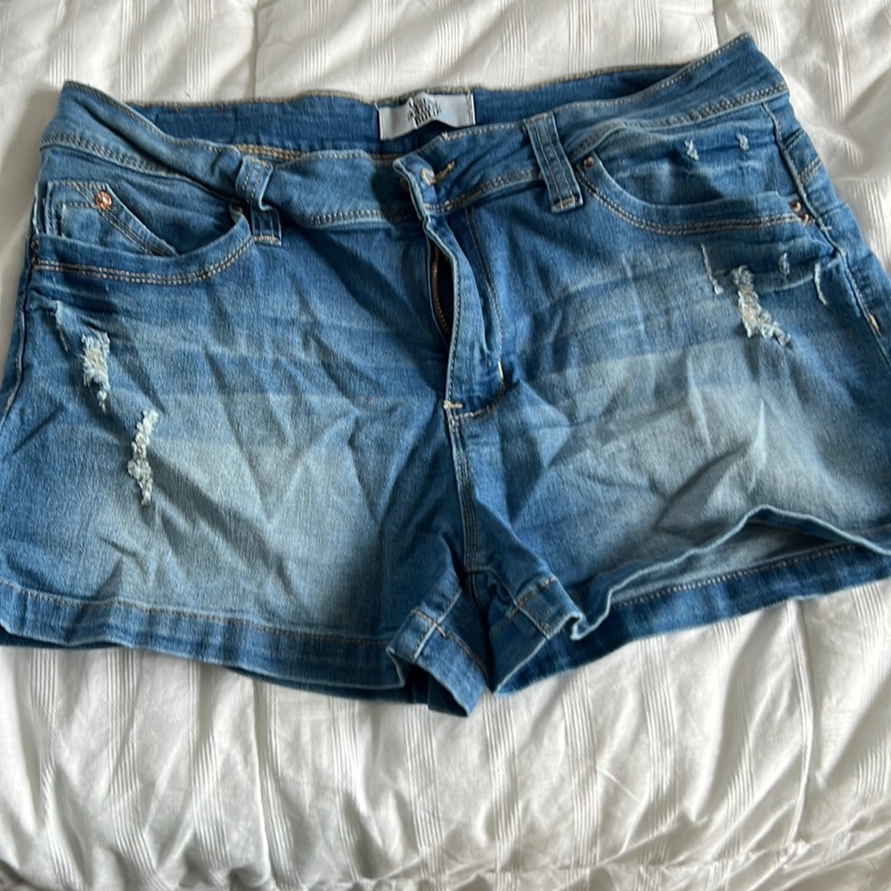Jean shorts, size 11/30, YMIJeans, light to medium wash.